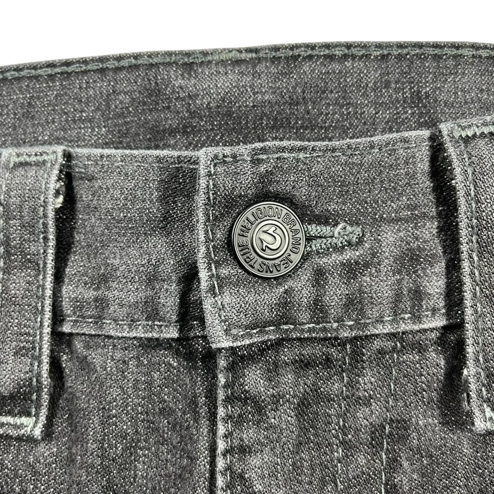 True Religion Ricky‎ Jeans Men's 34 (Fits 37x29.5) Flap Pockets Gray Preppy USA